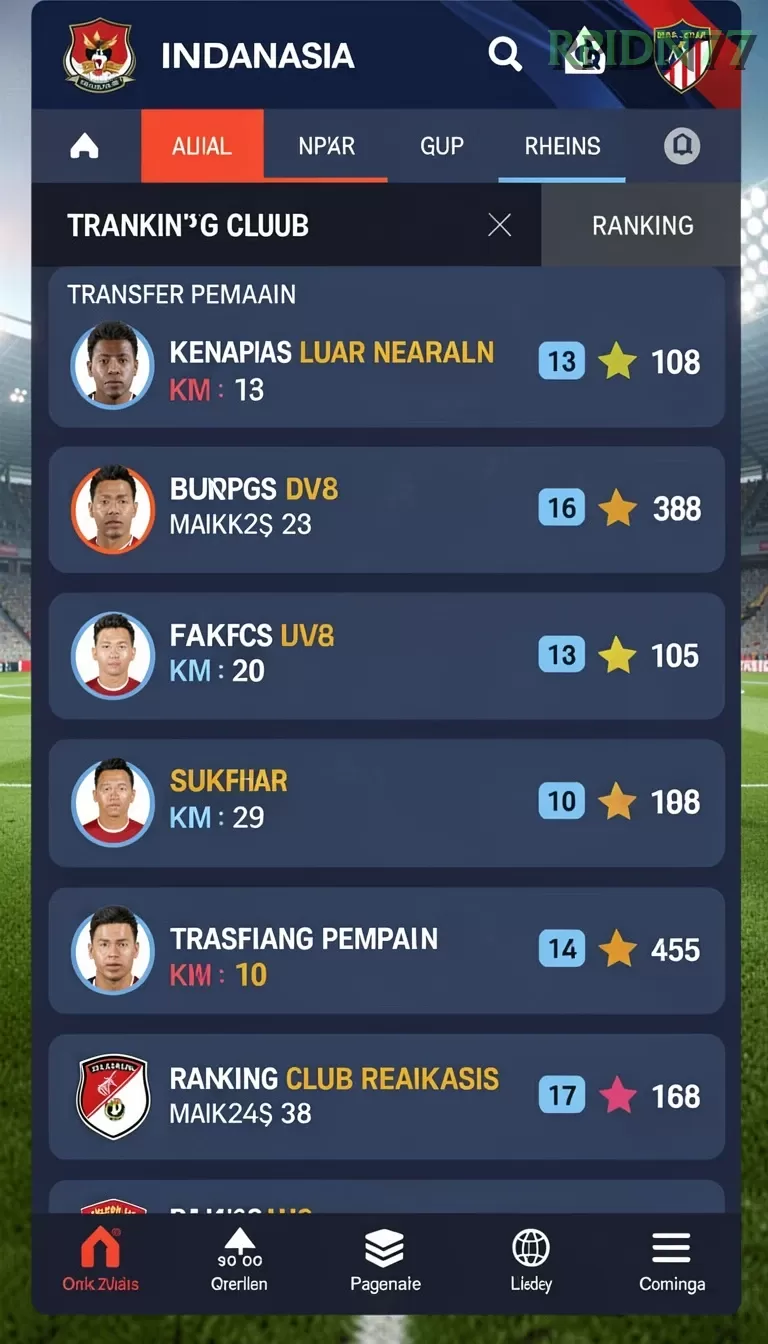 Cuplikan layar LEDAKGG — menu navigasi
